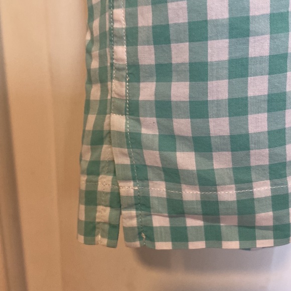 Men’s Small Polo by Ralph Lauren short sleeve button up mint green checked shirt - Picture 5 of 6